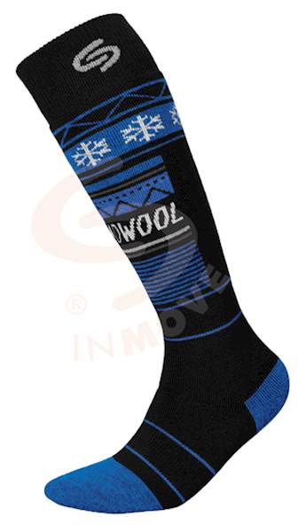 SKI D.THERMOWOOL czarno-niebieski 38-40