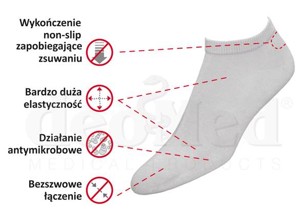 Skarpetki MINI BAMBOO non-slip biały 35-38
