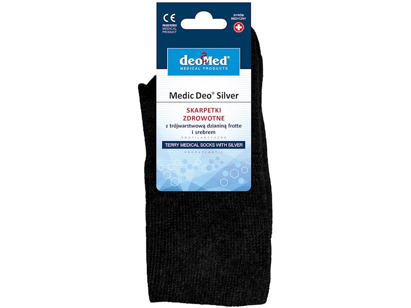 Skarpetki MEDIC DEO SILVER czarny 38-40 *)