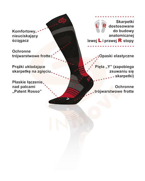 Skarpetki SKI SILVER grafitowo-biały 38-40