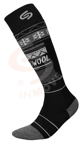 SKI D.THERMOWOOL czarno-szary 41-43