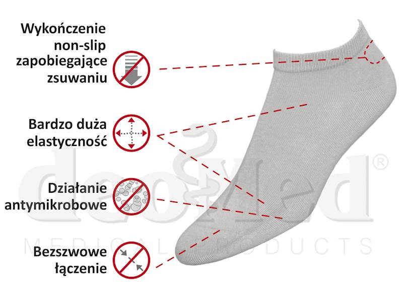 Skarp. MINI BAMBOO SILVER non-slip popiel 43-46 *)