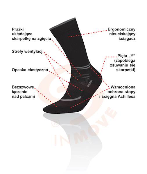 Skarpetki SKATE SILVER czarny+szary 35-37