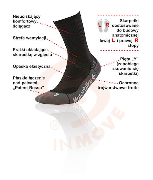 Skarpetki MOTORBIKE DEODORANT SILVER 44-46