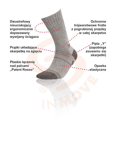 Skarpetki TREKKING SILVERWOOL czarny 38-40