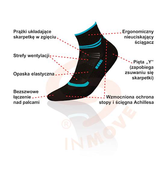 Skarpetki SPEED SKATE SILVER czarny+niebiesk 38-40