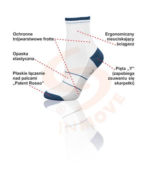 Skarpetki SPORT KID biały+różowy 27-29