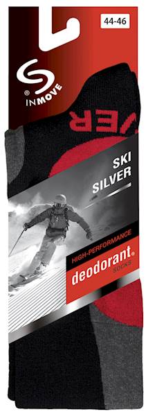 Skarpetki SKI SILVER grafitowo-biały 38-40