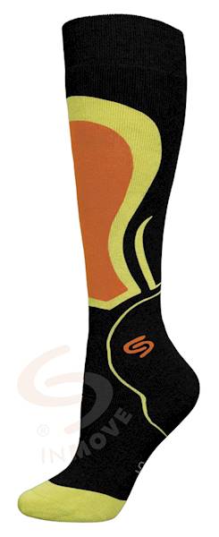 Skarpetki SKI KID DEODORANT czarny+pomar. 30-32