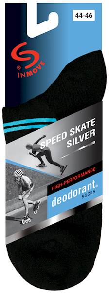 Skarpetki SPEED SKATE SILVER czarny+niebiesk 44-46