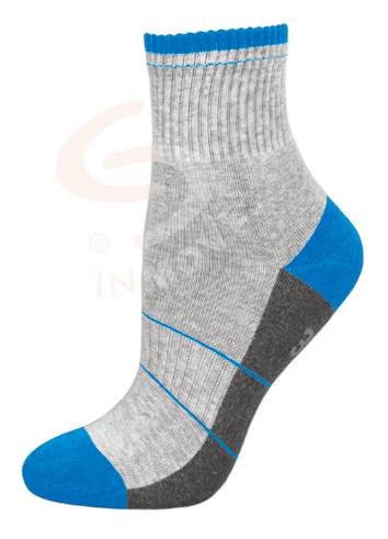 Skarpetki SPORT KID szary+niebieski 33-35