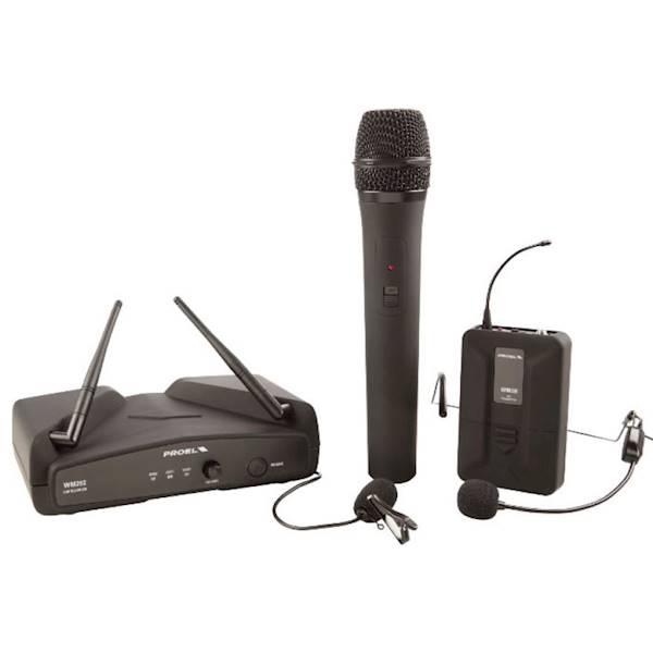 Proel WM202KIT System bezprzew.UHF mikrofon +