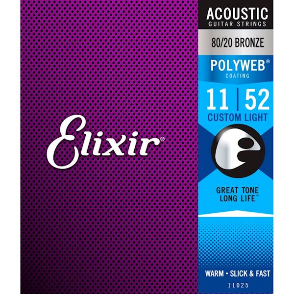 Elixir 11025 Custom Light (11-52) PW struny
