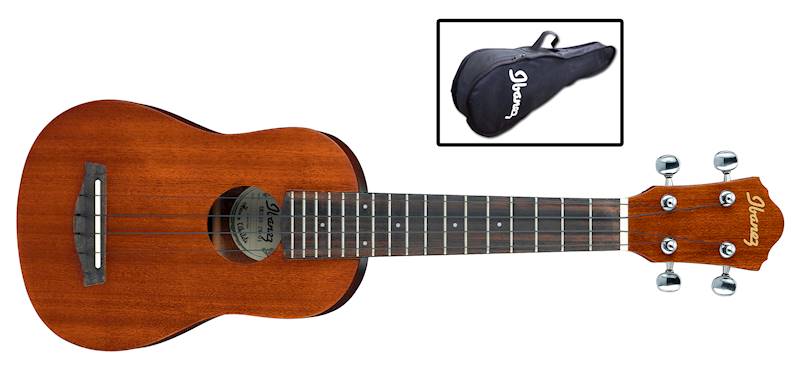 IBANEZ UKULELE SOPRAN GIGBAG, NATURAL