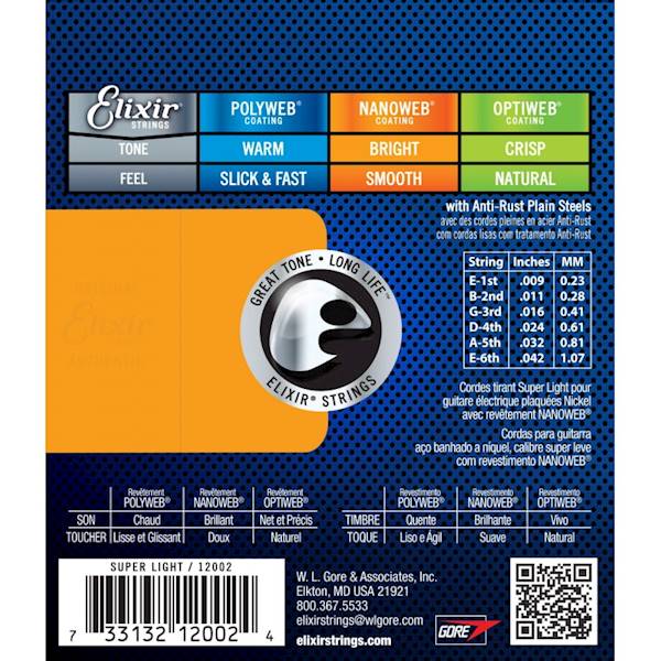 Elixir 12002 Super Light (09-42) NW struny