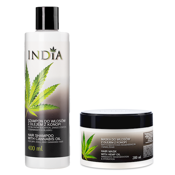 INDIA Szampon konopny+maska do włosów gratis