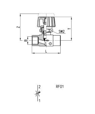 CAMOZZI 2830 1/4 ZAWÓR REGULUJĄCY GW 1/4"