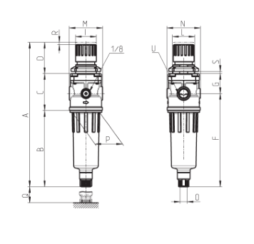 CAMOZZI N108-D00 FILTR-REDUKTOR