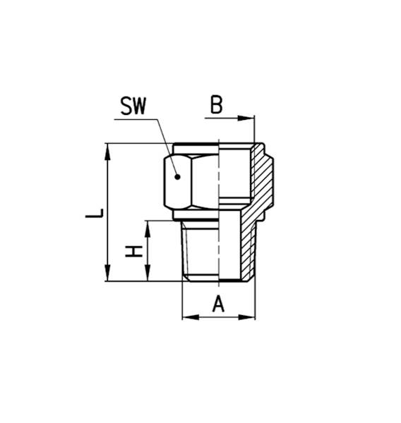 CAMOZZI 2521 1/4-1/4 NYPEL REDUKCYJNY GZ-GW