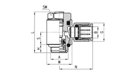 CAMOZZI PSCU 608-3/8-12 REGULATOR PRZEPŁYWU G 3/8"