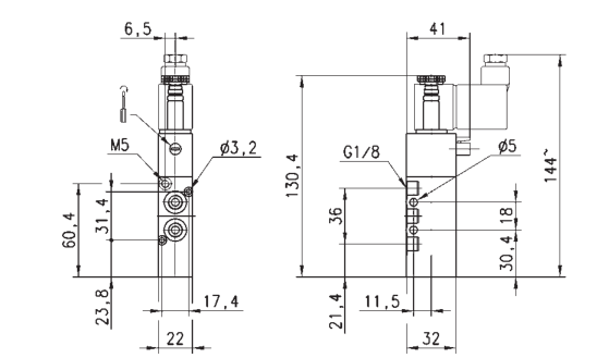 CAMOZZI 358-E15-02 ELEKTROZAWÓR 5/2 1/8"