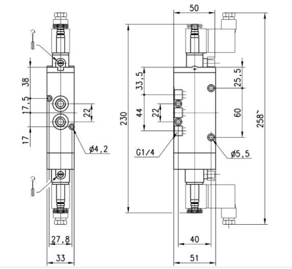 CAMOZZI 474-011-22 ELEKTROZAWÓR 5/3 CO G 1/4