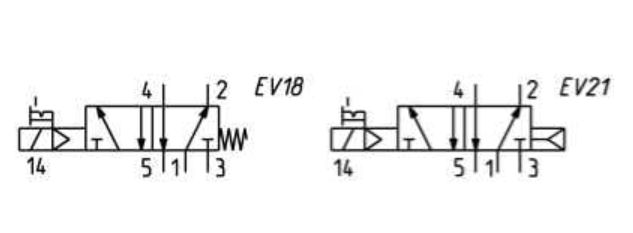 CAMOZZI 454-V15-22 ELEKTROZAWÓR 5/2 G 1/4