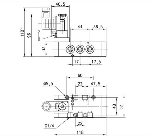 CAMOZZI 454-V15-22 ELEKTROZAWÓR 5/2 G 1/4