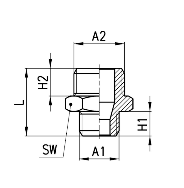 CAMOZZI 2511 1/4-3/8 NYPEL REDUKCYJNY (BSP)