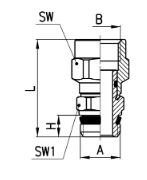 CAMOZZI 2541 1/4-1/4 ZŁĄCZKA PROSTA OBROTOWA