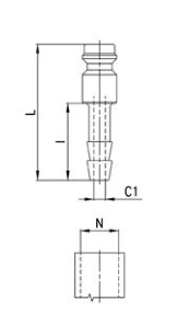 CAMOZZI 5650 09 KRÓCIEC SZYBKOZŁĄCZA DN5 WĄŻ FI 09