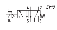 CAMOZZI 458-015-22IL ELEKTROZAWÓR 5/2 1/8"