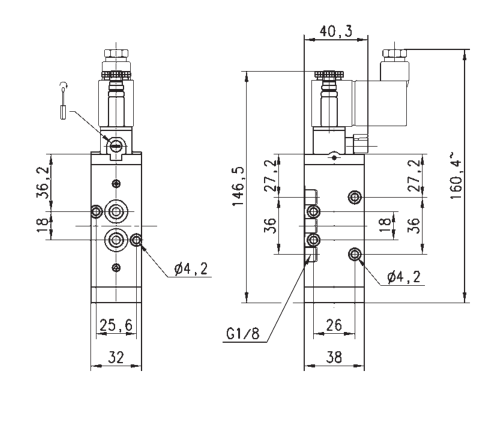 CAMOZZI 458-015-22IL ELEKTROZAWÓR 5/2 1/8"