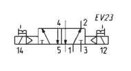 CAMOZZI 374-011-02 ELEKTROZAWÓR 5/3 1/4"