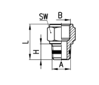 CAMOZZI S2520 1/8-1/4 ZŁACZKA GZ-GW 1/8-1/4"