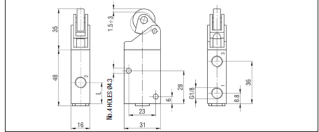 WAIRCOM EKCA8/LR ZAWÓR Z ROLKĄ 5/2 1/8"
