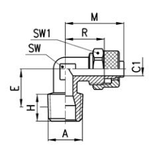 CAMOZZI 1500 5/3-1/8 ZŁĄCZKA MĘSKA STAŁA ''L''