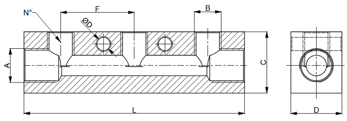 UNIVER HD301804 KOLEKTOR JEDNOSTRONNY 1/4-1/8