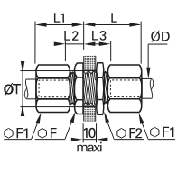 PARKER 0116 10 00 ZŁĄCZKA PNEUMATYCZNA