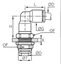 PARKER 3139 06 00 KOLANKO PNEUMATYCZNE TABLICOWE