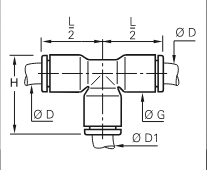 PARKER 3104 04 00 ZŁĄCZKA PNEUMATYCZNA WCISKANE
