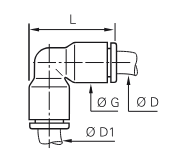 PARKER 3102 06 00 KOLANKO PNEUMATYCZNE WTYKOWE