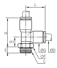 PARKER 3193 04 19 TRÓJNIK PNEUMATYCZNY WTYKOWY