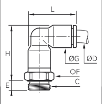 PARKER 3169 04 10 KOLANKO PNEUMATYCZNE WTYKOWE