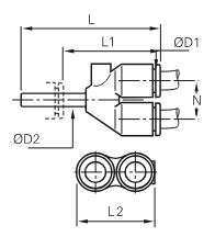 PARKER 3142 04 00 ZŁĄCZKA PNEUMATYCZNA WCISKANE