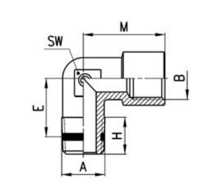 CAMOZZI S2020 3/8-3/8 KOLANKO GZ-GW 3/8