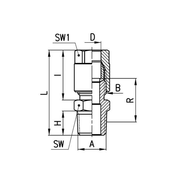 CAMOZZI 1050 10-1/4 ZŁĄCZKA PROSTA