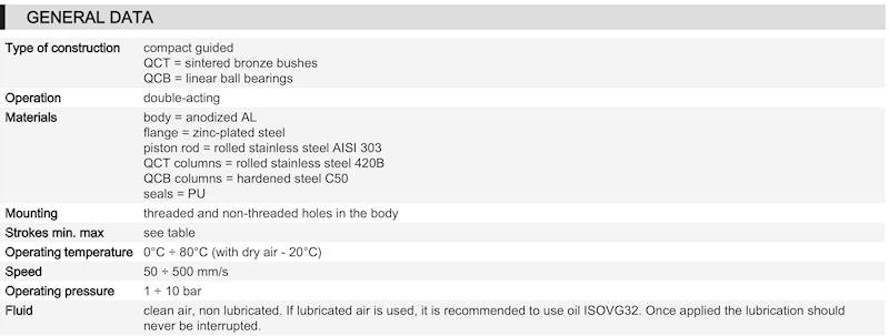 CAMOZZI QCT2A040A025 SIŁOWNIK