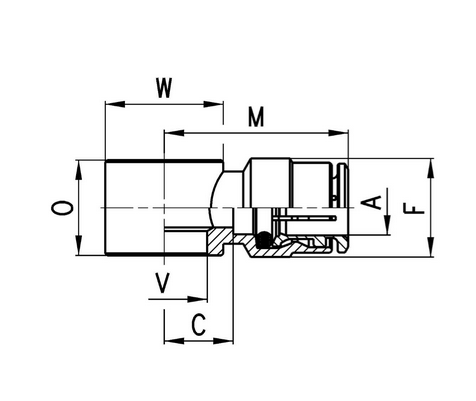 CAMOZZI 6610 10-3/8 KORPUS BANJO ZŁĄCZKA WTYKOWA