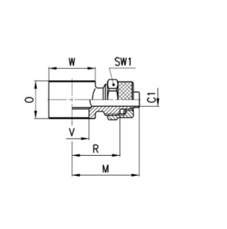 CAMOZZI 1610 5/3-1/8  BANJO